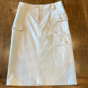 THEORY Cream Cargo Skirt 0